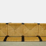 Set of 6 dining chairs with wicker seats by Martin Visser and produced by ‘t Spectrum, 1970s