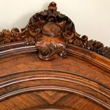 Bonnetière antique wardrobe with beveled ice interior elm magnifying glass style rocaille louis xv