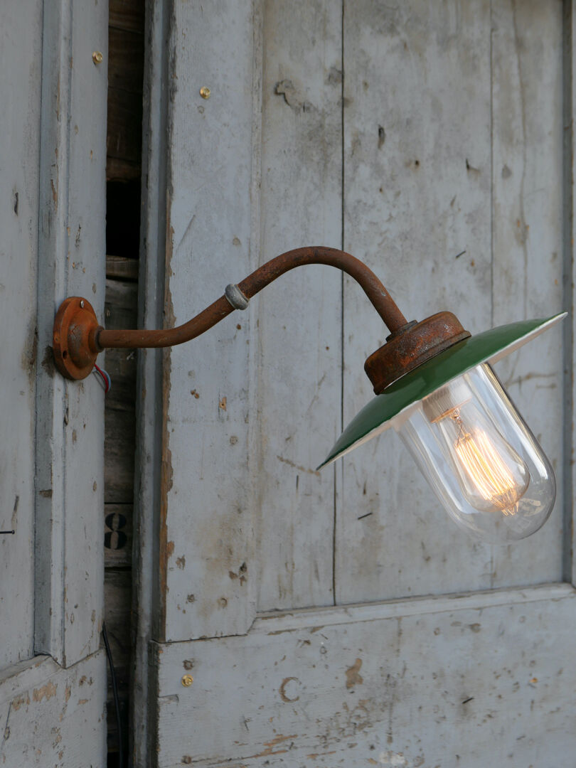 Applique lampe de cour col de cygne extérieur