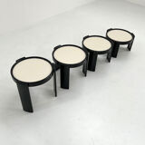 Set of 4 nesting tables by Gianfranco Frattini for Cassina, 1970