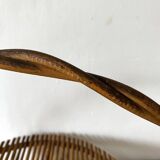 Vintage rattan basket