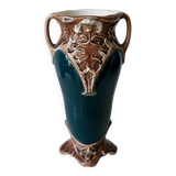 Art Nouveau style slip vase signed Gustave de Bruyn - 1920s
