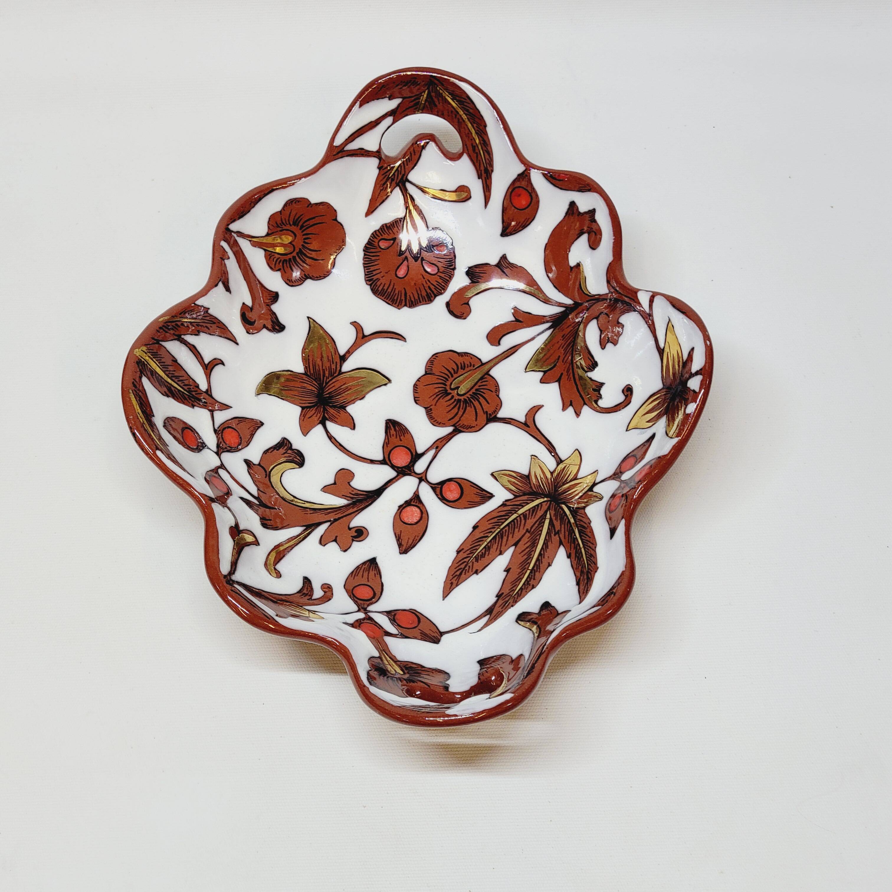 Longwy Cloisonné Enameled Basket Empty Pocket Cup Flowers Fe