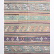 6x9 Faded Purple Anatolian Kilim Rug, 172x274Cm Bohemian Kilim