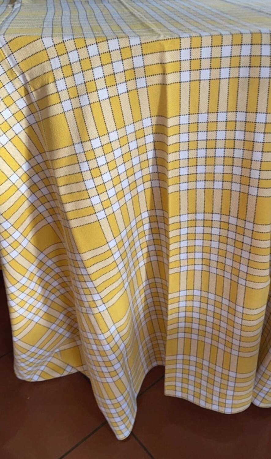 checkered tablecloth 1970