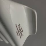 Plateau en faience ondulée Villeroy & Boch blanche 1970