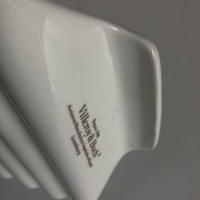 Villeroy & Boch white wavy earthenware tray 1970