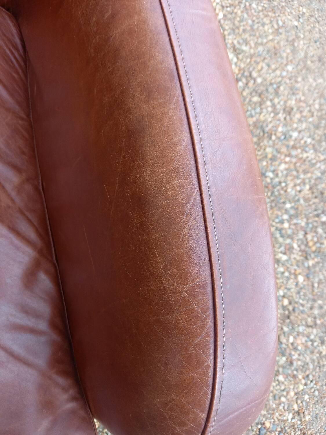 Pair of leather club chairs