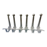 6 double coat hooks