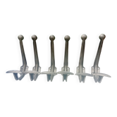 6 double coat hooks