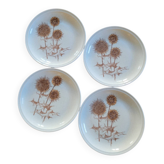 Stoneware Plates – Thistle Decor – Circa 1970