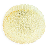 Lustre en verre bulle ambre du milieu du siècle par H. Tynell pour Limburg, années 1960.