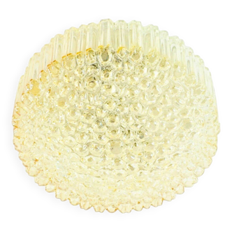 Plafonnier en verre ambré à bulles du milieu du siècle par H. Tynell pour Limburg, années 1960