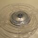 CUP on foot frosted pressed glass and transparent glass- Chrome foot