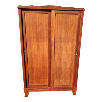 Armoire parisienne, penderie, années 40, fin Art Déco