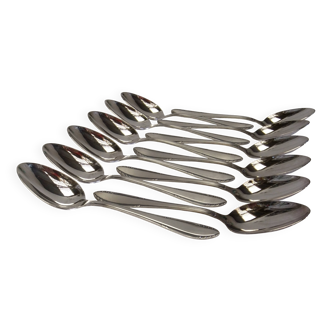 Silver plated metal spoons net service cutlery goldsmith Reneka soup
