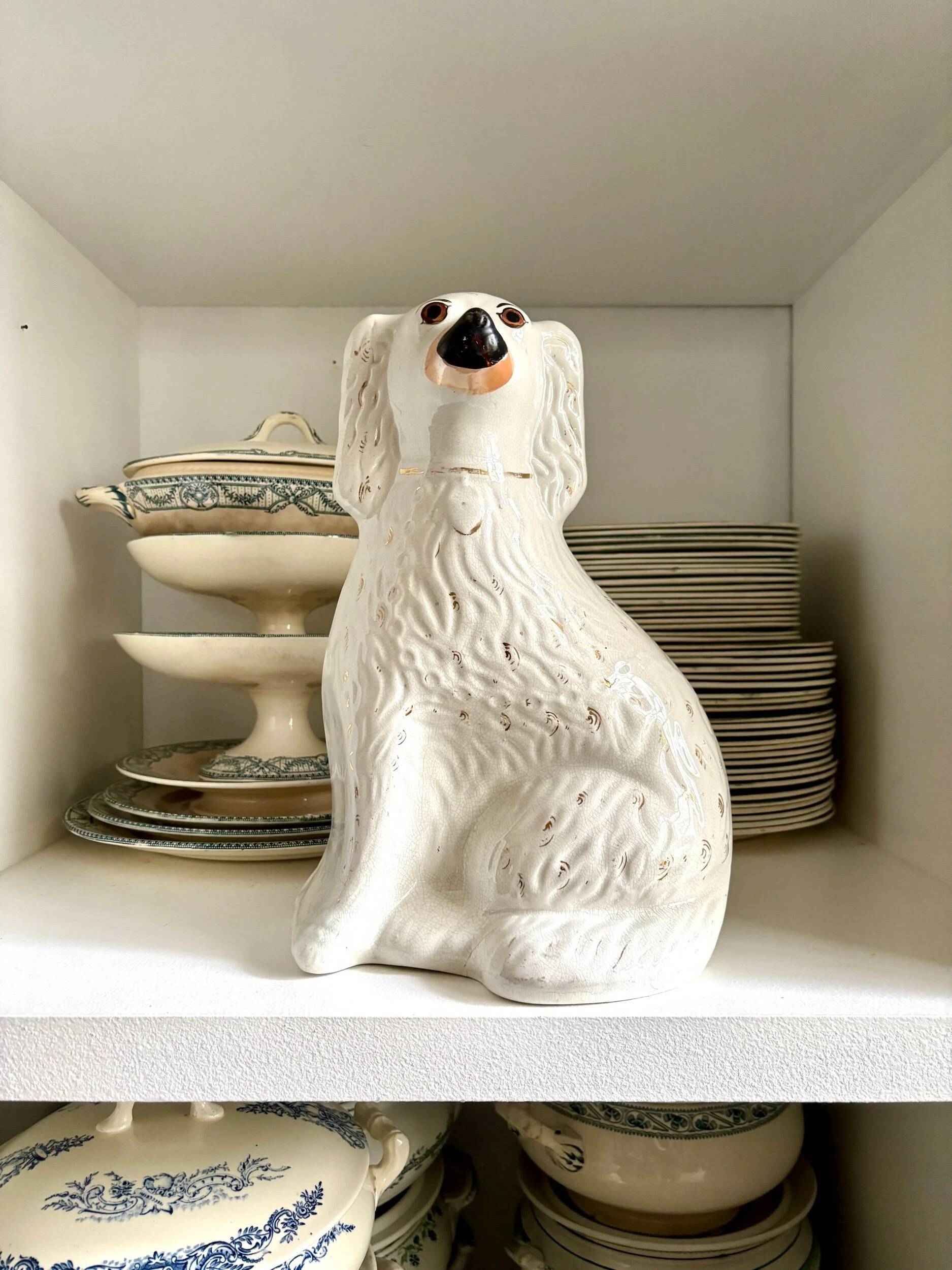 Dog, Cavalier King Charles in Staffordshire earthenware no. 9, circa 1860