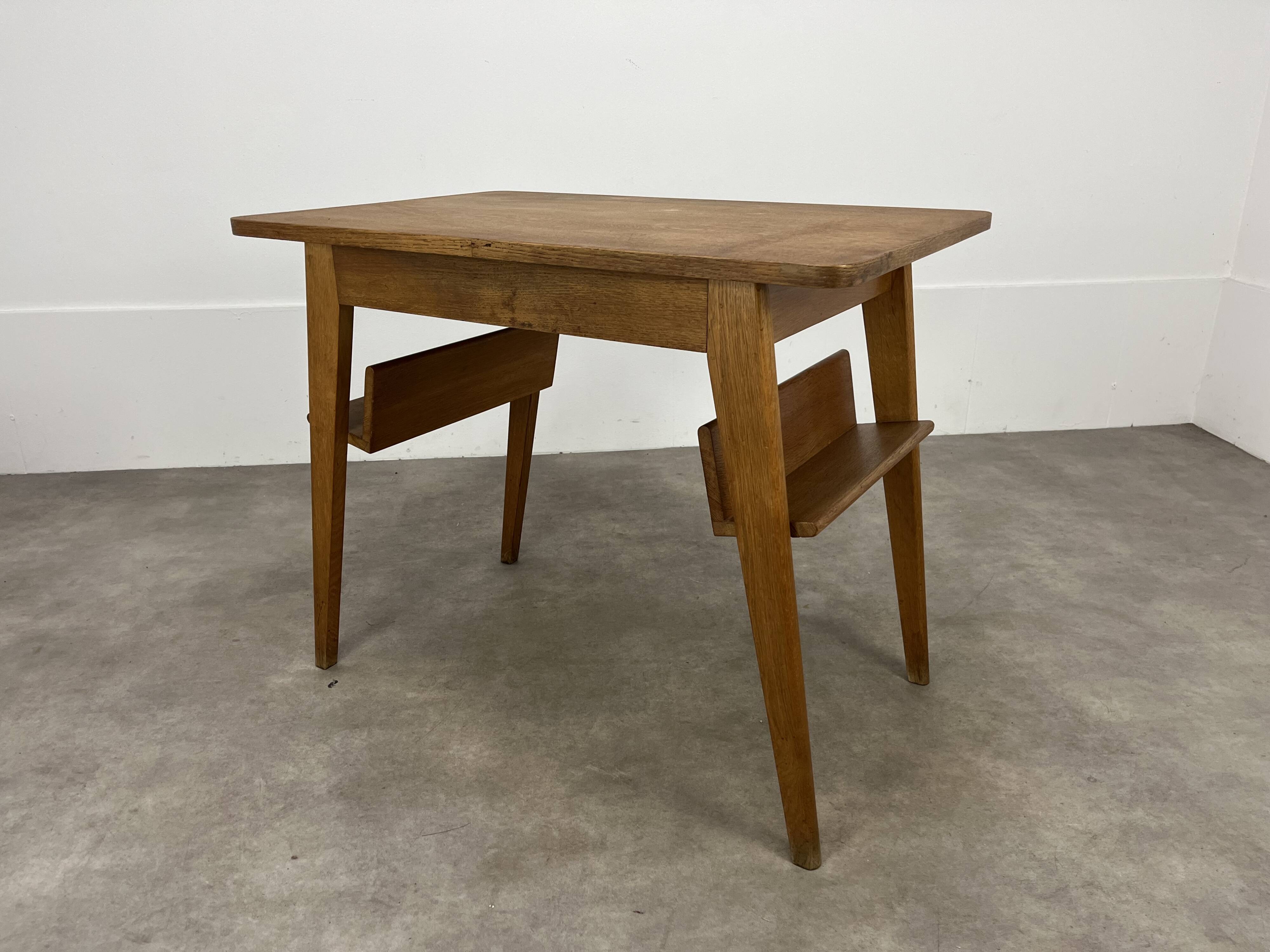 Reconstruction-style compass-legged desk, 1950s