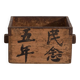 Antique Chinese wooden basket with painted calligraphy – China, circa 1900