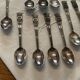 12 spoons, silver metal, douarnenez