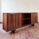 Large rosewood sideboard, 2 doors and central niche.