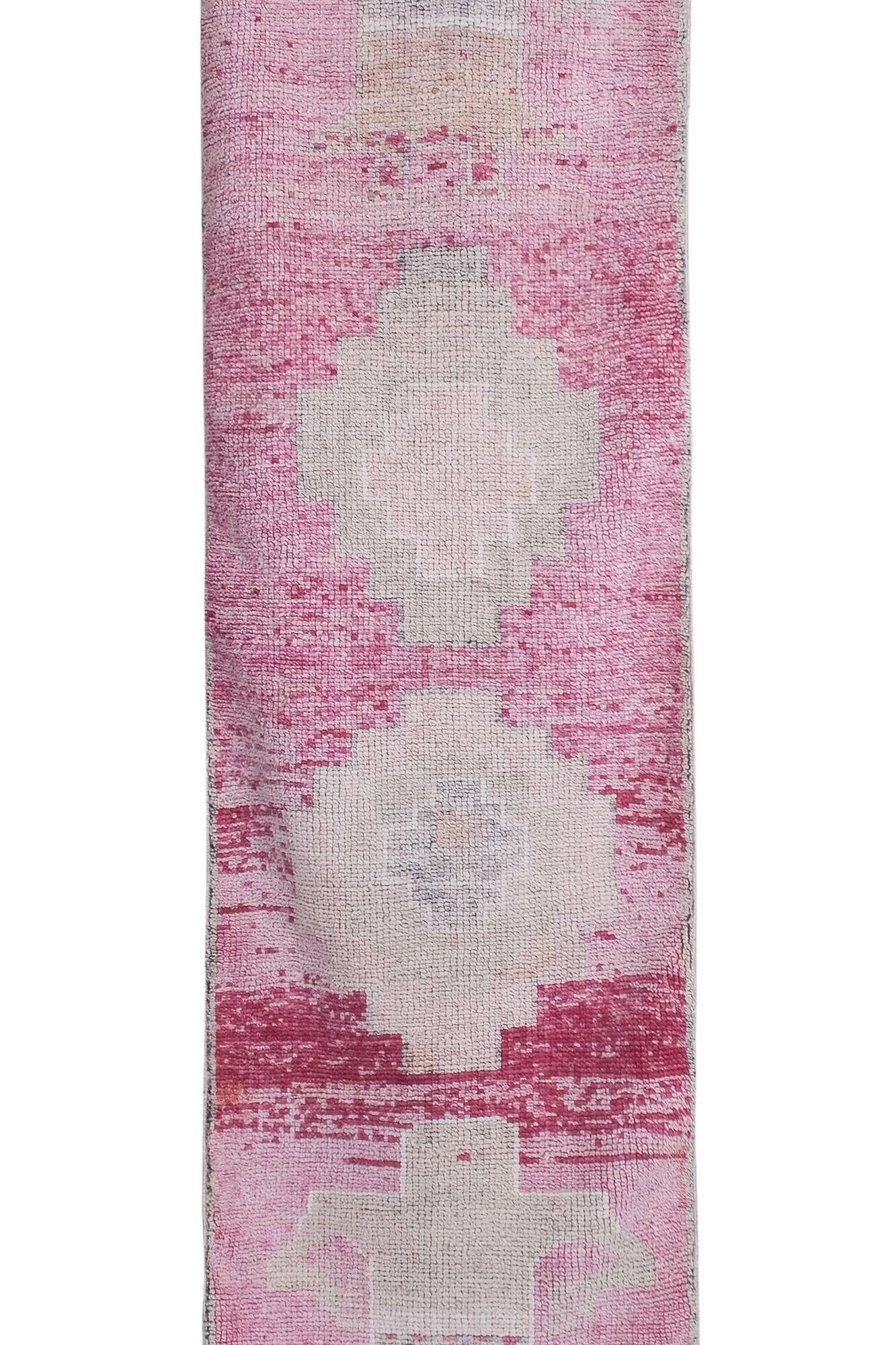 Vintage Turkish hallway rug 91x300 cm
