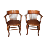 Ensemble de 2 chaises de bureau en chêne