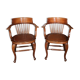 Set of 2 oak office chairs