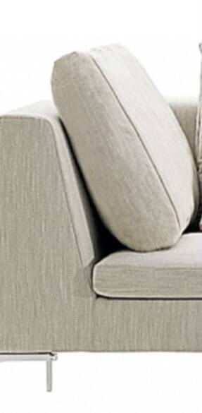 High-end chaise longue, 3-seater wool sofa