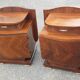 Pair of Art Deco Bedside Tables in Macassar Ebony Veneer