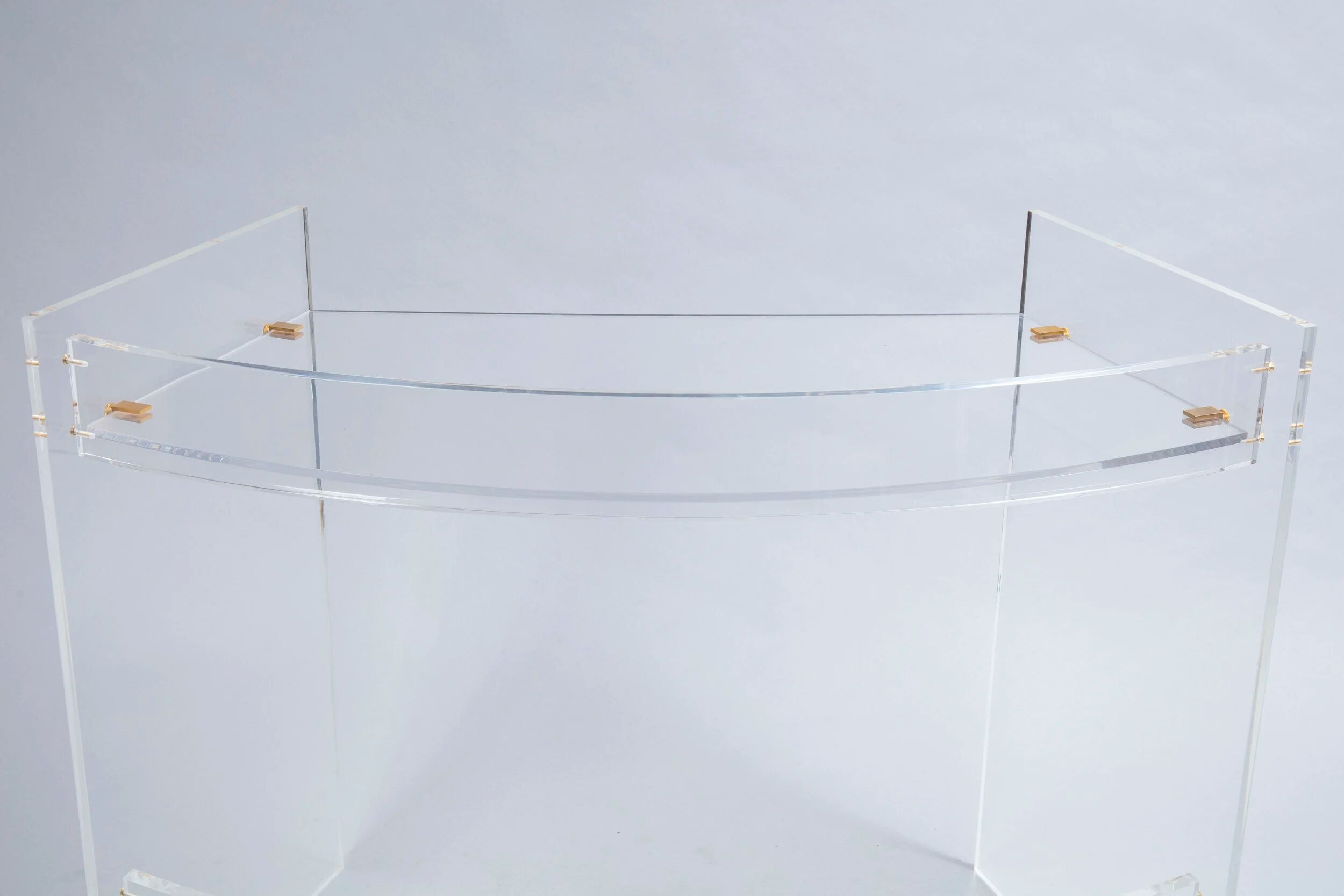 Console en plexiglas des années 70 de David Lange