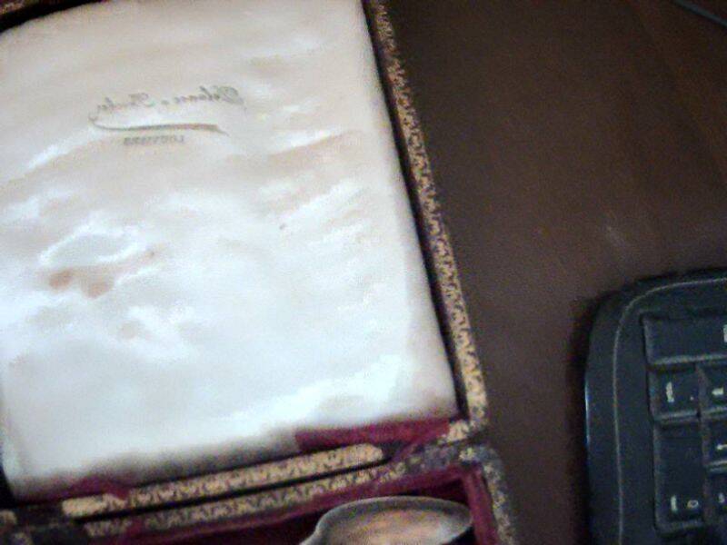 Box of 12 old silver spoons, 18gr 19th century