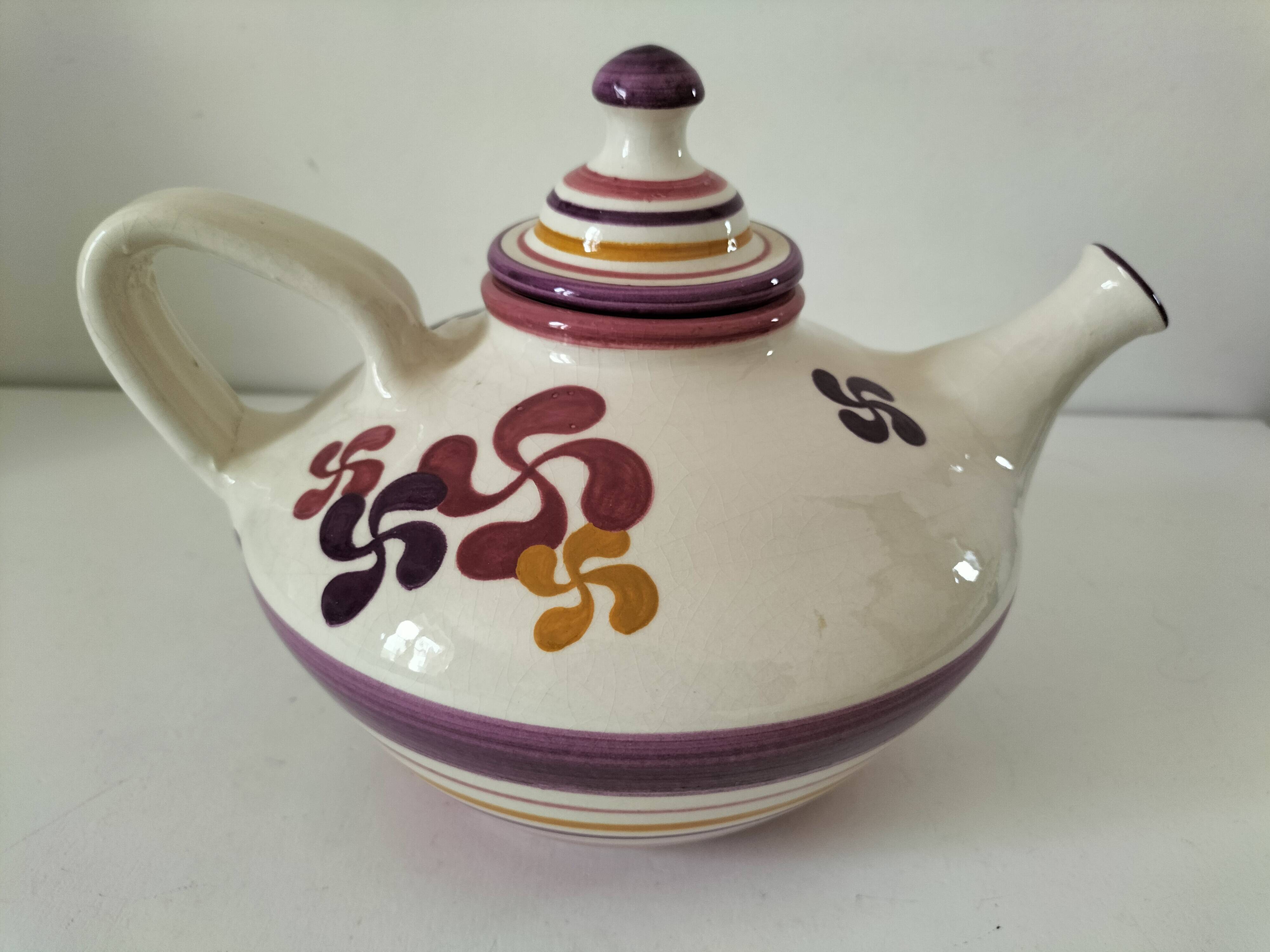 Large Basque teapot Goicoechea – Basque cross decoration
