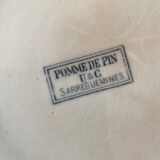 Sarreguemines Iron Earth Soup Tureen Pine Cones