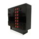 Vintage black Brutalist bar cabinet / sideboard
