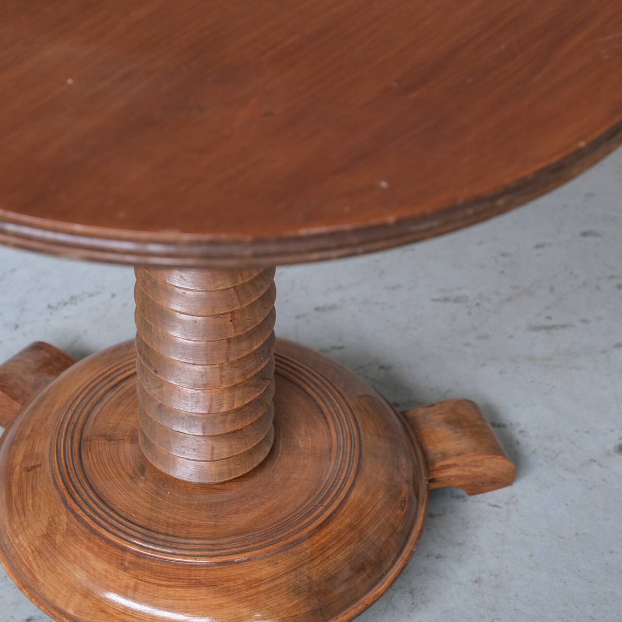 French turned oak art deco style side table