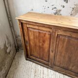 XL oak workshop sideboard with sliding doors from 1900