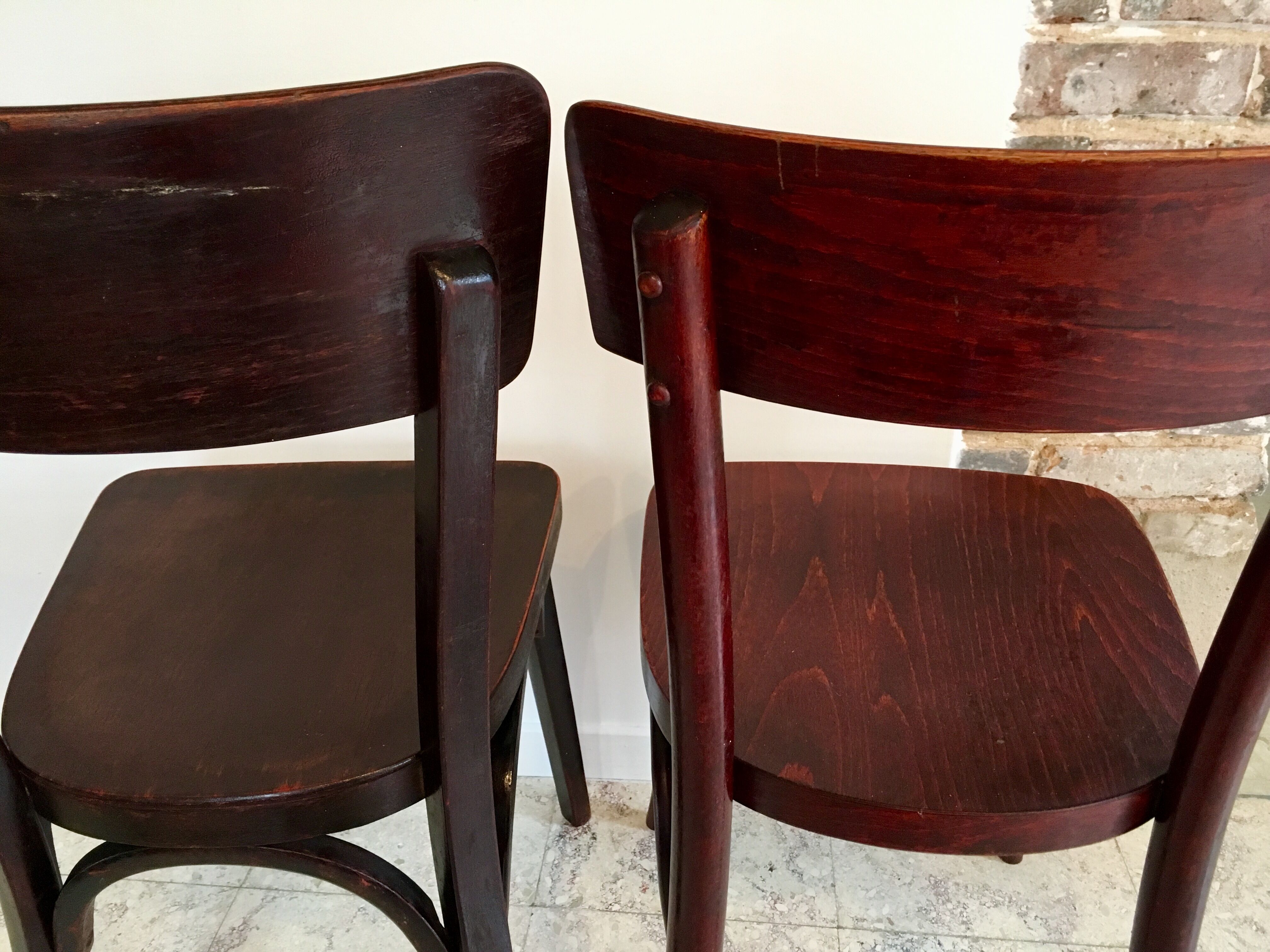 Pair of vintage bistro chairs Berc Antoine