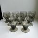 Ensemble de 9 verres à liqueur art déco en verre fumé années 30-40