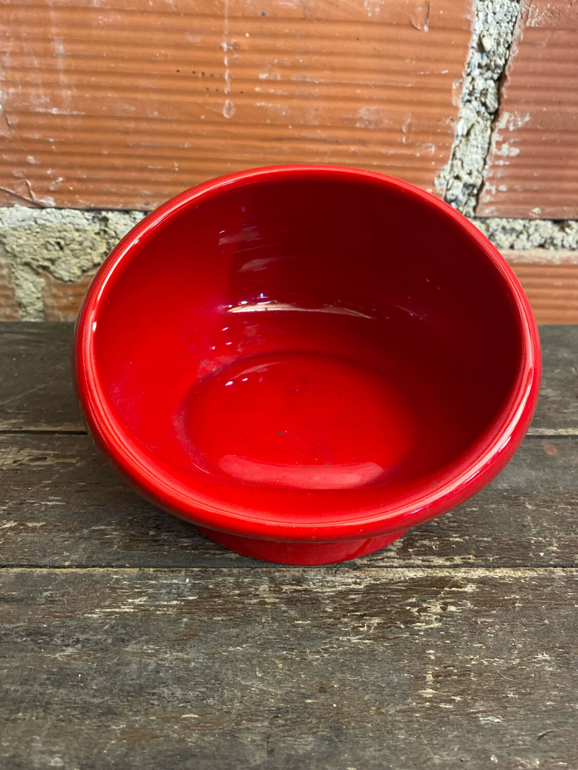 Vintage Red Ceramic Spherical Pocket by GABBIENELLI Made in Italy