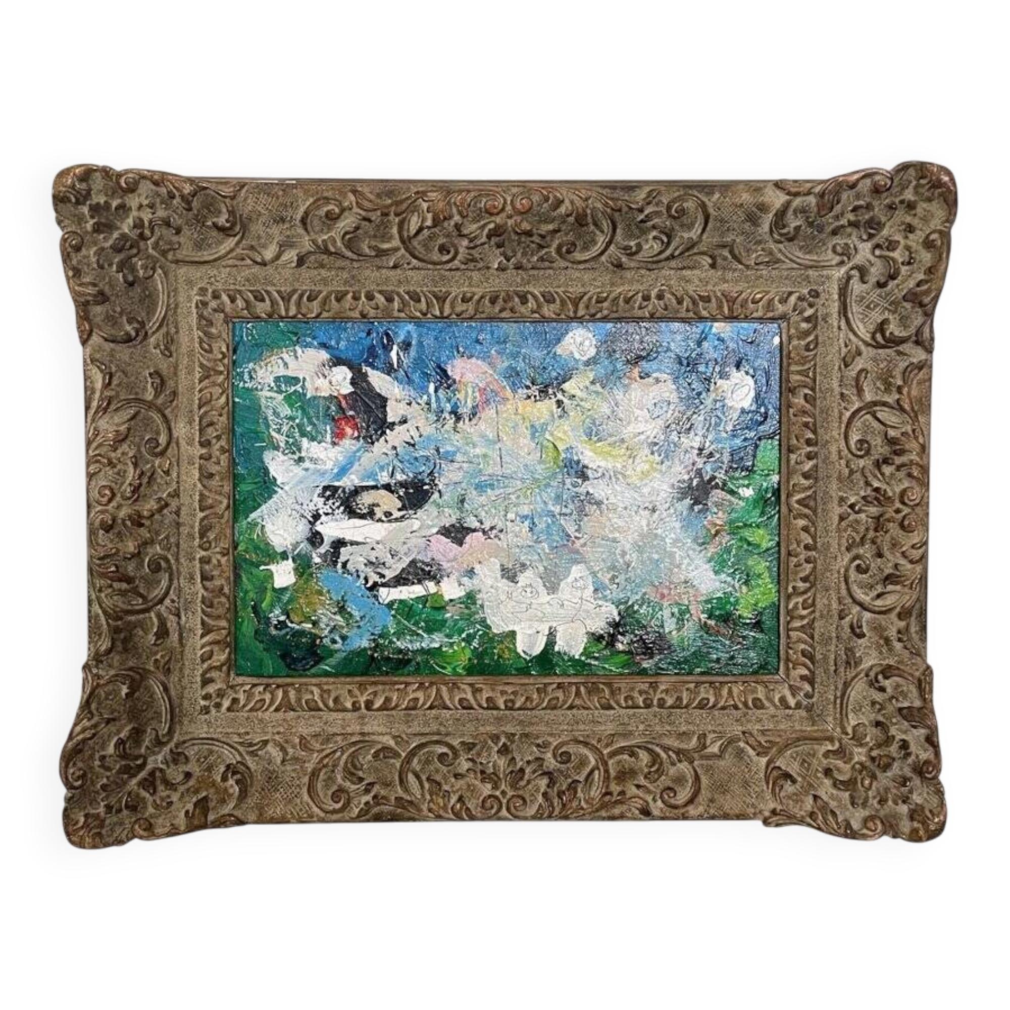 Felix Bachmann, Abstract Composition, 1910, Acrylic & Mixed Media on Board, Framed