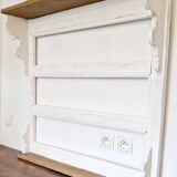 Ancienne étagère en pin blanchi