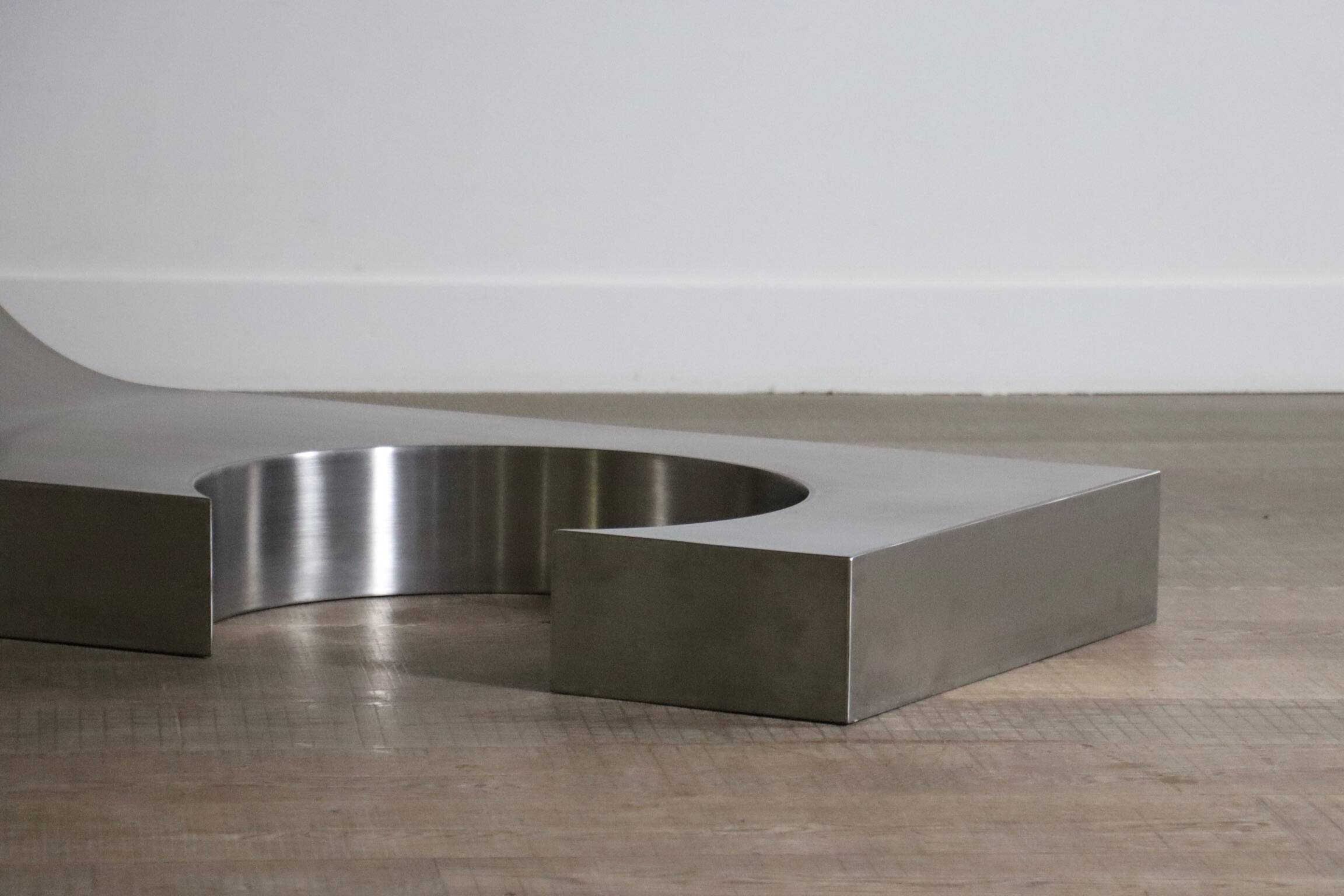 Rare Marzio Cecchi Steel Diapason Desk For Studio Most Firenze, 1970s