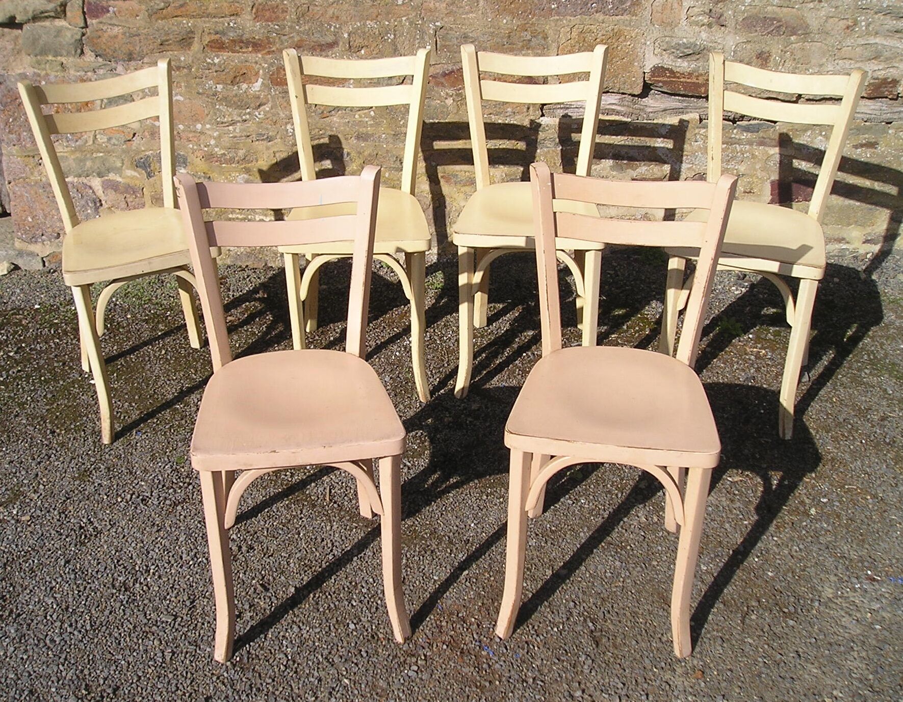 Set of 6 bistro chairs baumann 1960