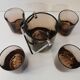 Vintage whisky service in 70s blown glass