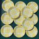 Dessert plates Salins France towel pattern from the 50s-60s.