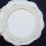 Lot de céramique tressée blanche méditerranéenne panier + coupelle