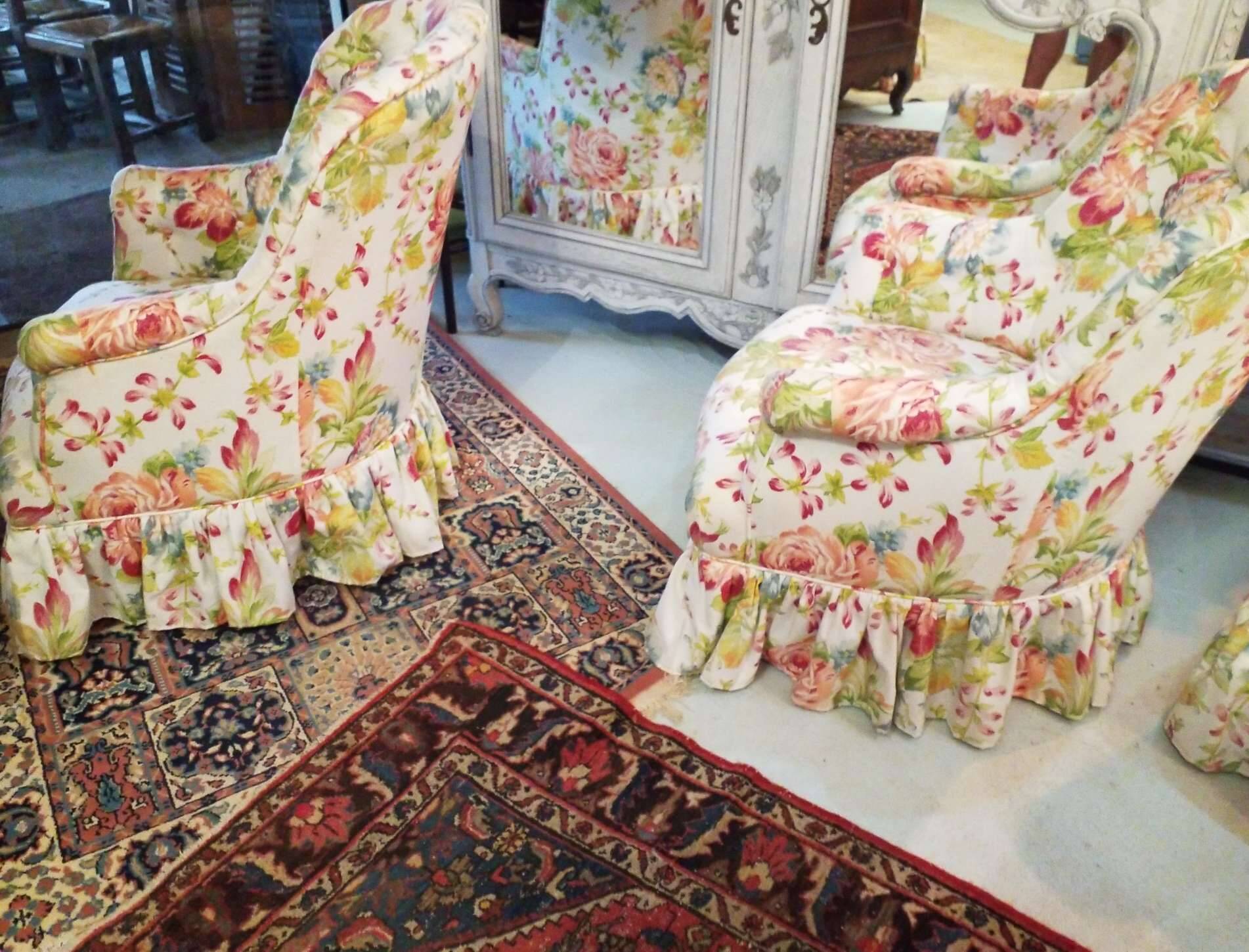 Pair of toad armchairs