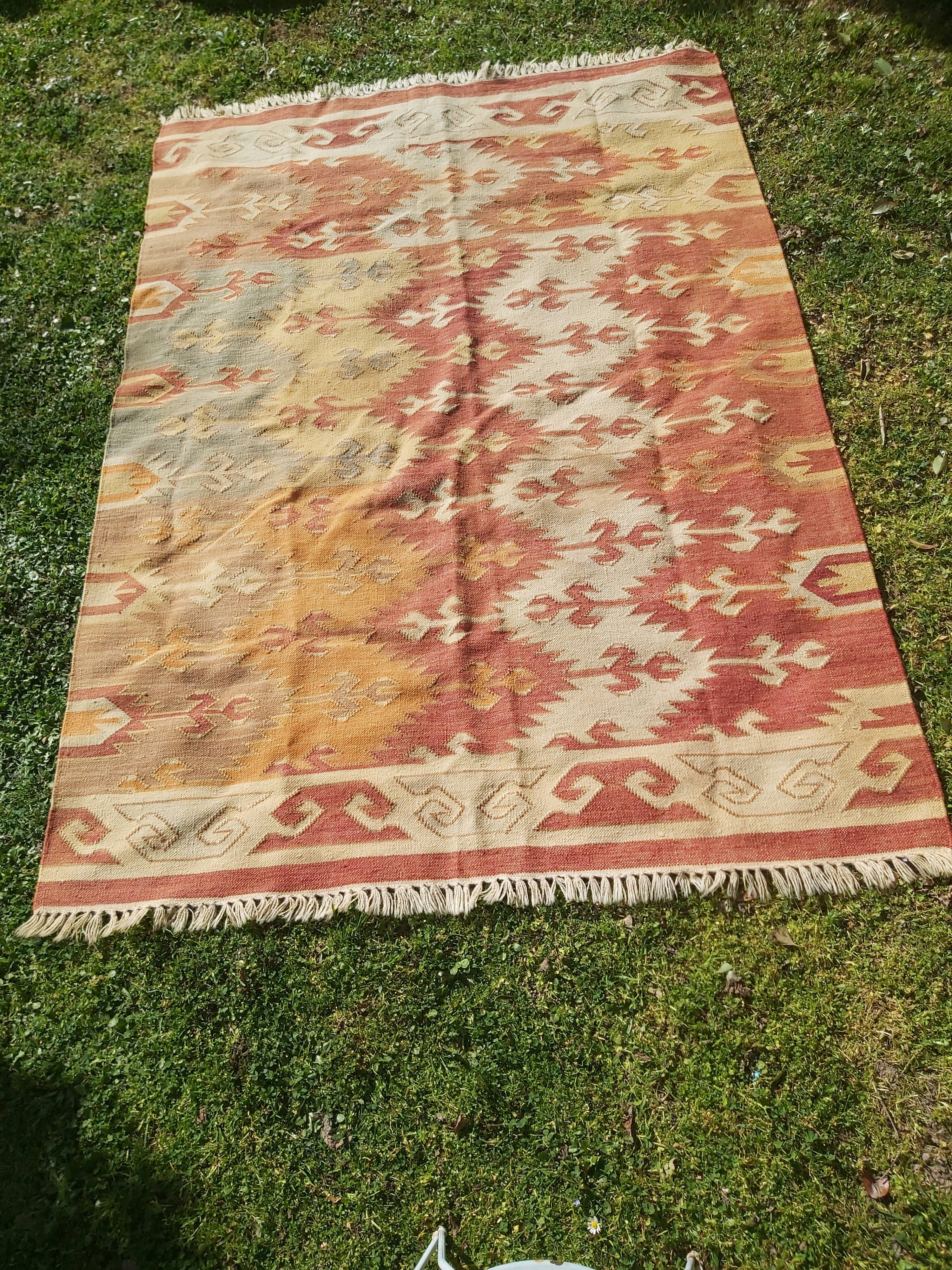 Hand-woven Kilim Années 60 années 70