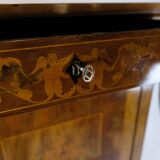 Secretary Empire Style Hand Polished Mahogany With Intarsia From 1820s